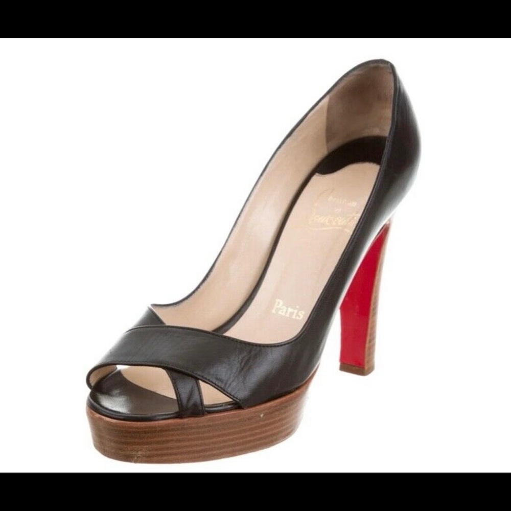 Christian Louboutin Miss Marple Platform Pumps -- black -- sz. 36.5